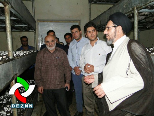  بازدید امام جمعه  از شرکت کشت و صنعت قارچ باران دزفول