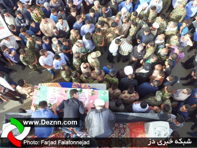  تصاویر هوایی از تشییع چهارمین شهید مدافع حرم دزفول
